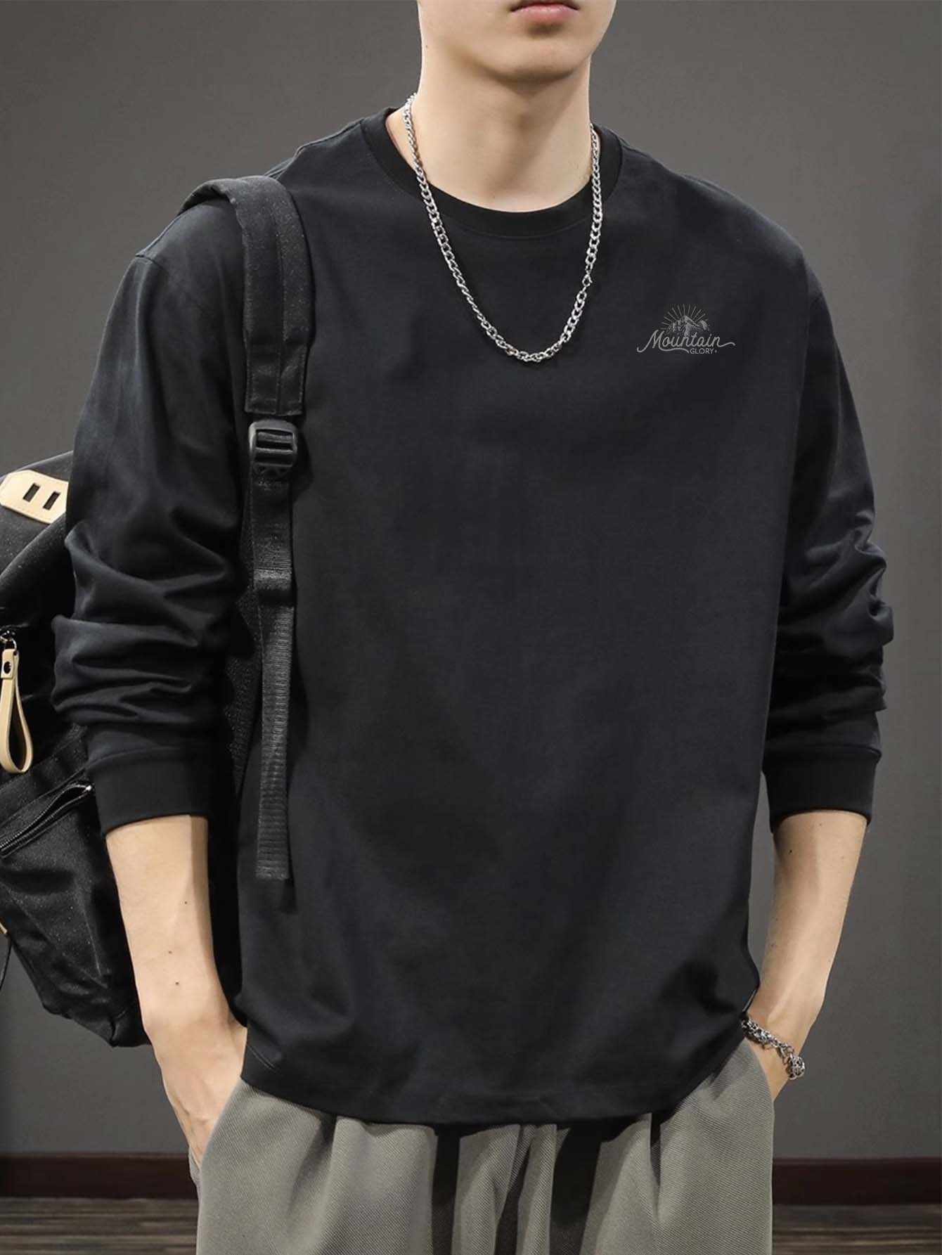 Undershirt Crew Neck - Camiseta Masculina de Manga Longa 100%