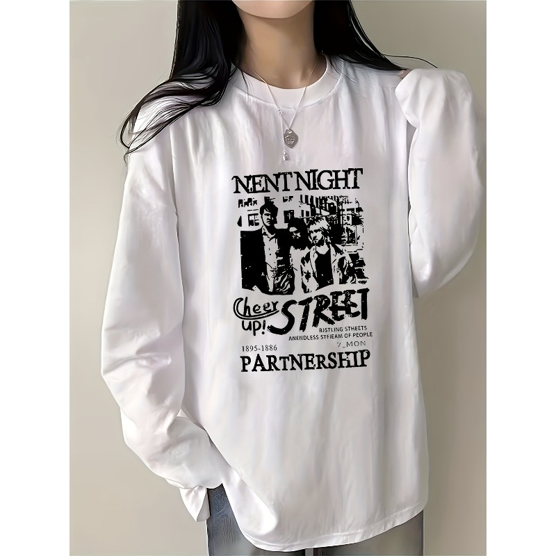 Base Layer Top - Camiseta Feminina Estampada de Manga Longa,