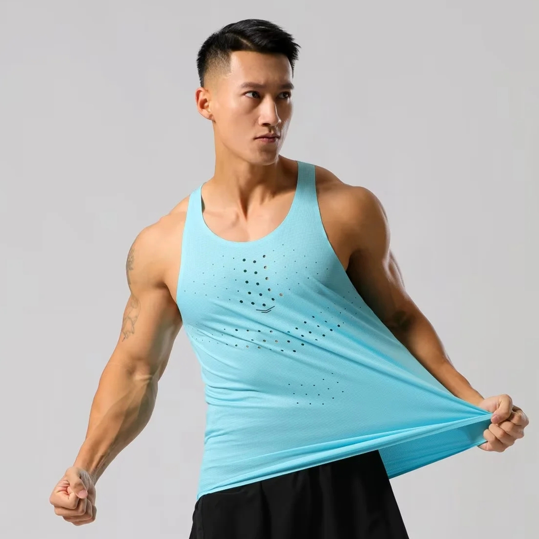 Sleeveless Undershirt - Camisetas Leves para Corrida Masculina, Tops