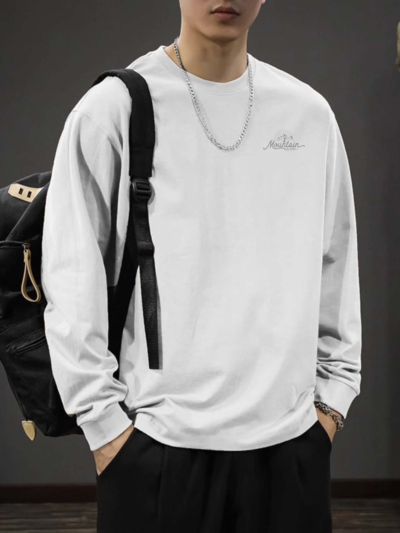 Camiseta Masculina de Manga Lo - Undershirt Crew Neck avaliação e preço