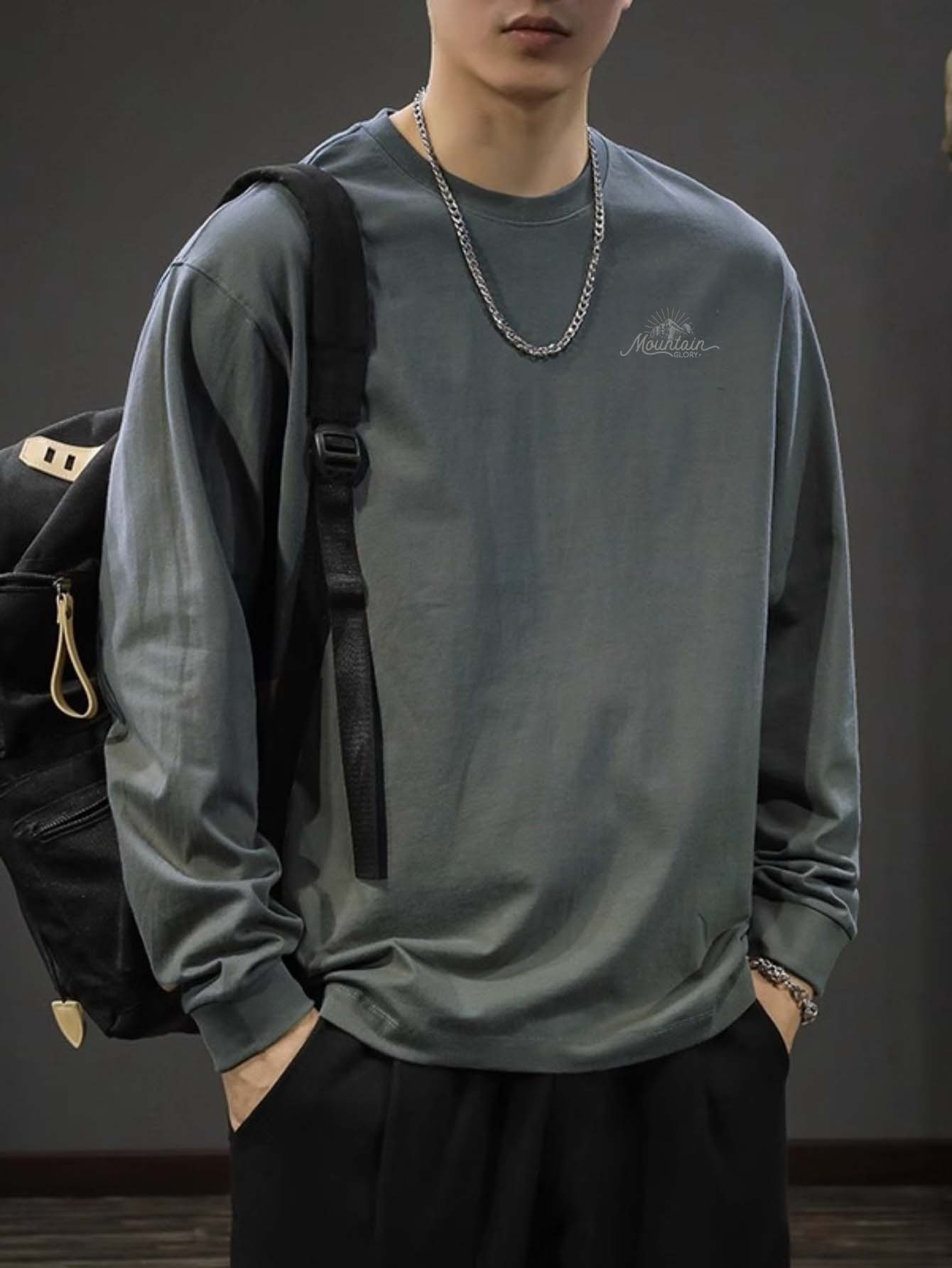 Camiseta Masculina de Manga Lo - Undershirt Crew Neck avaliação e preço