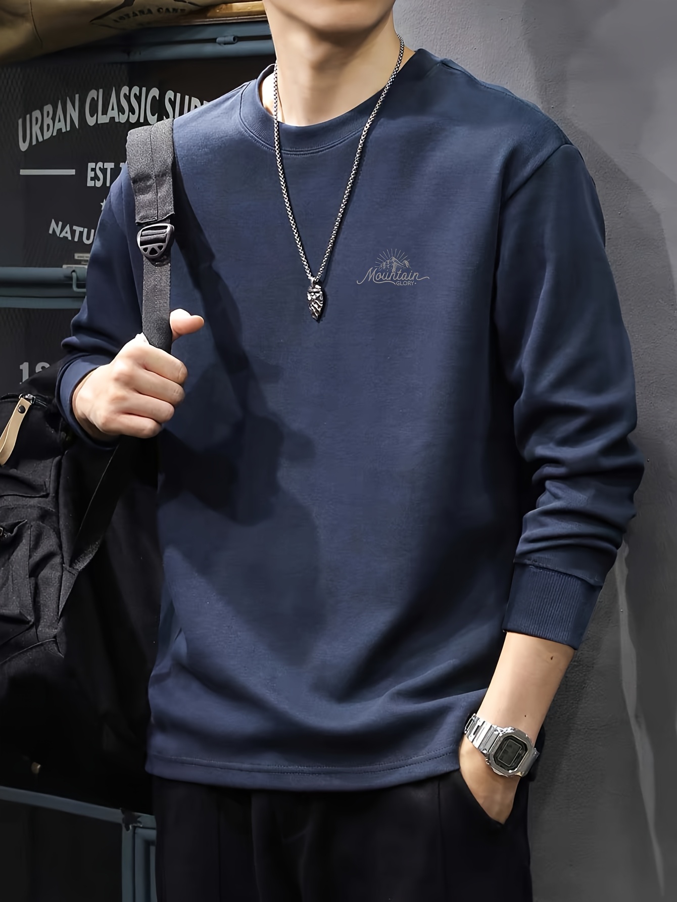 Camiseta Masculina de Manga Lo - Undershirt Crew Neck avaliação e preço