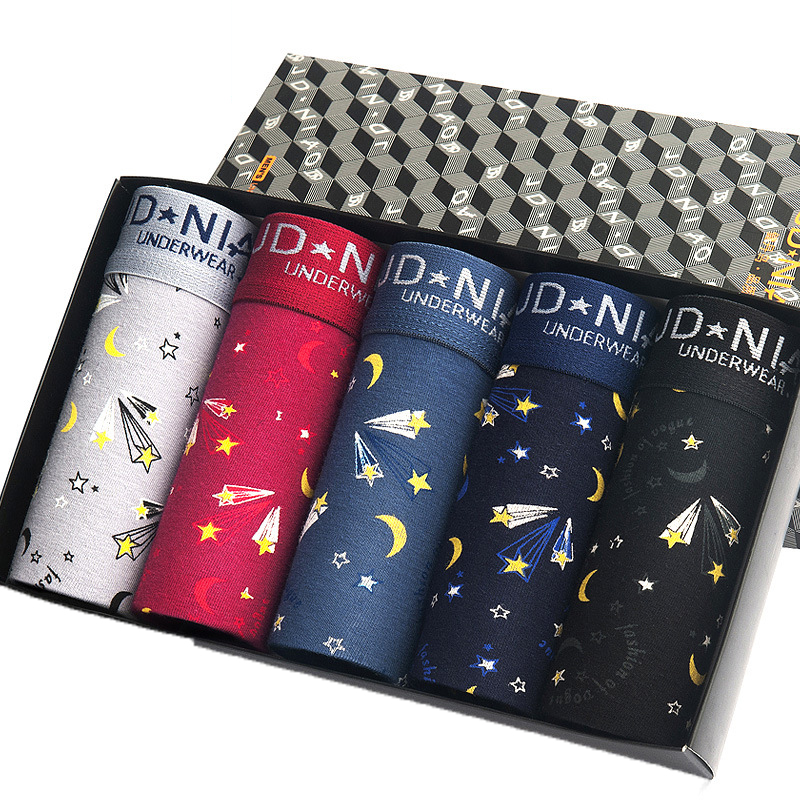 5 pçs/lote roupa interior masc - Boxer Brief Pack Cotton avaliação e preço