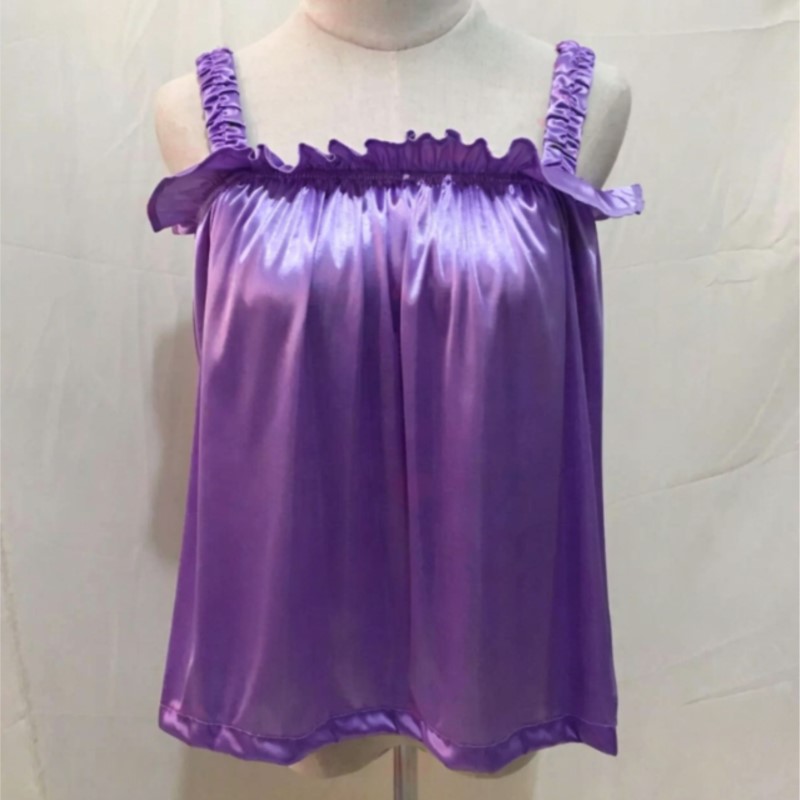 Top de Alça Fina com Babados,  - Suspender Tank Top avaliação e preço